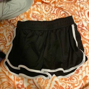 Black and white booty shorts size m never worn